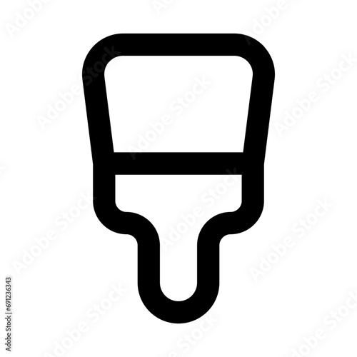 Paint Brush Line UI Icon