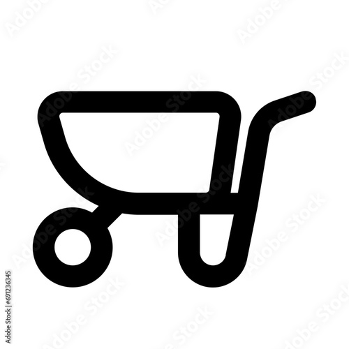 Wheelbarrow Line UI Icon