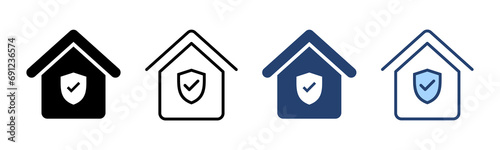 home insurance icon vector. home protection sign and symbol