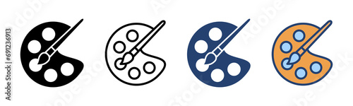 Paint icon vector. paint brush sign and symbol. paint roller icon vector