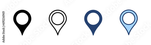 Pin icon vector. Location sign and symbol. destination icon. map pin Free Download Pin icon vector. Location sign and symbol. destination icon. map pin - GFXLoad