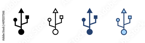 Usb icon vector. Flash disk sign and symbol. flash drive sign.