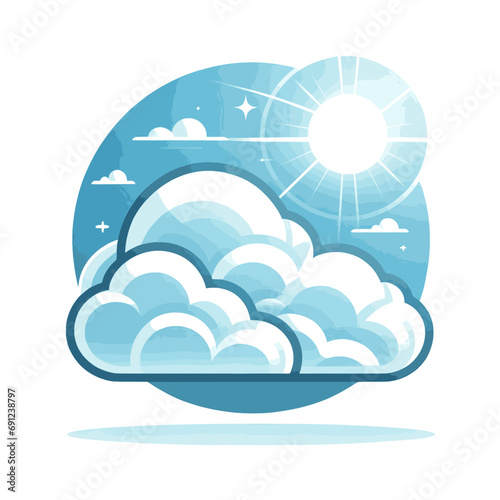 晴れた日の雲のアイコン

