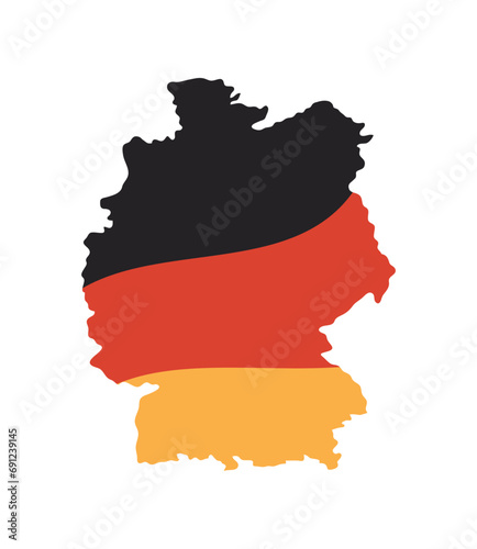 germany map and flag