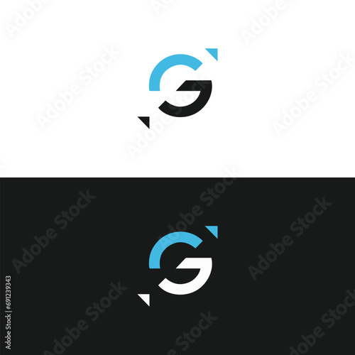 G letter logo, Letter G logo, G letter icon Design with black background. Luxury G letter 