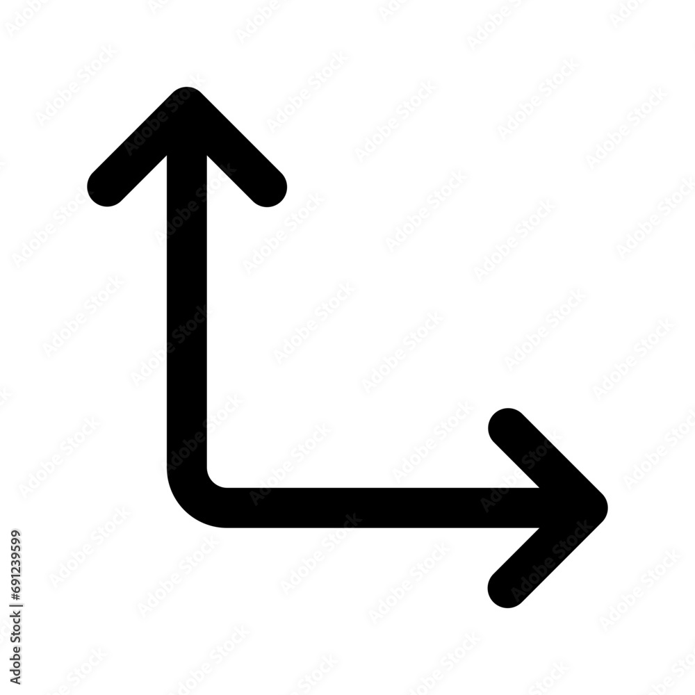 two arrow line icon