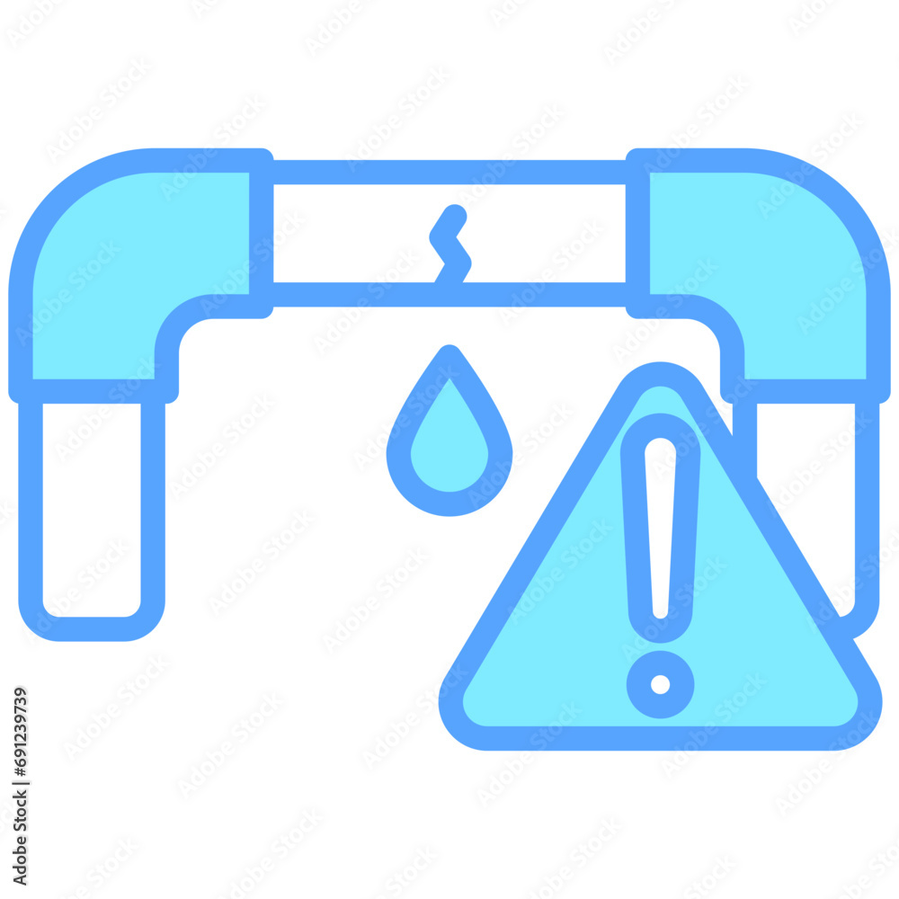 Leak Detection icon related to plumbing service, water, oil and gas. Leak Detection icon related to plumbing service, water, oil and gas.