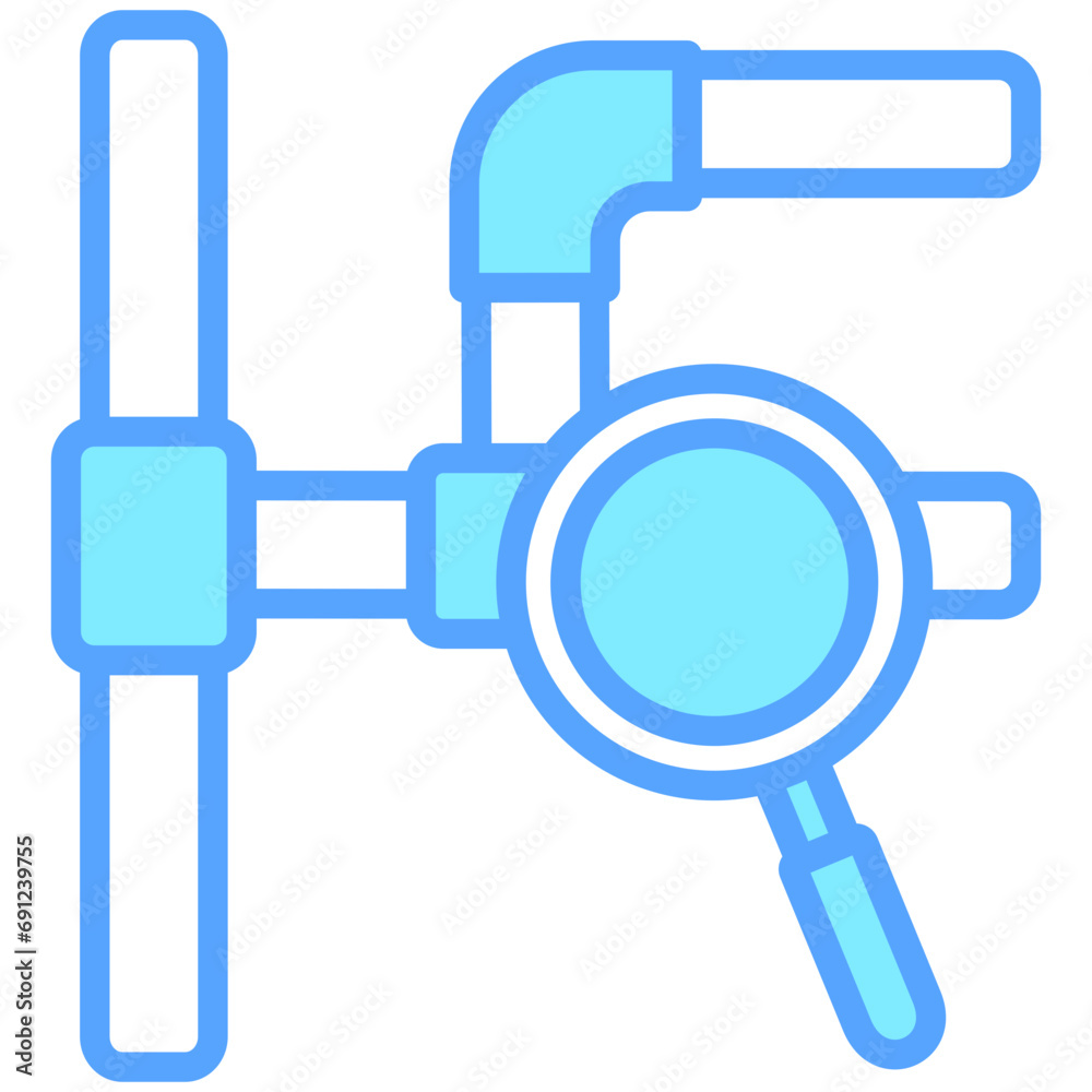 Pipe Inspection icon related to plumbing service, water, oil and gas. Pipe Inspection icon related to plumbing service, water, oil and gas.