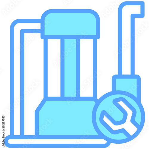 Sump Pump Repair icon related to plumbing service, water, oil and gas.