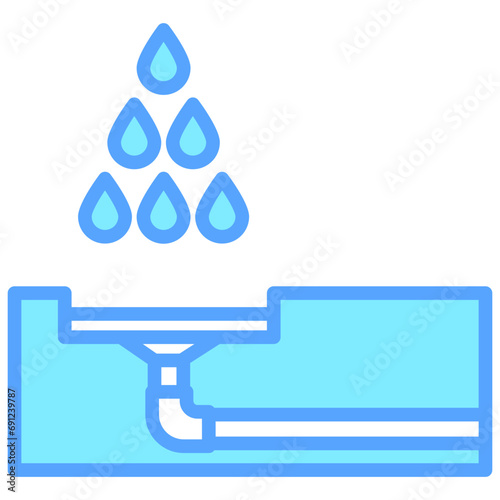 Shower Drain icon related to plumbing service, water, oil and gas.