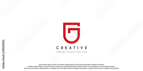 G shield logo . letter G in the shield . strong and bold logo design . modern and clean G logo. vector illustration