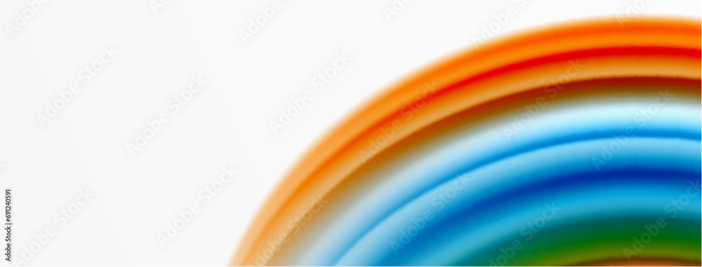 Rainbow color silk blurred wavy line background on white, luxuriously vibrant visually captivating backdrop. Stunning blend of colors reminiscent of rainbow, silky and gracefully blurred wavy pattern Rainbow color silk blurred wavy line background on white, luxuriously vibrant visually captivating backdrop. Stunning blend of colors reminiscent of rainbow, silky and gracefully blurred wavy pattern