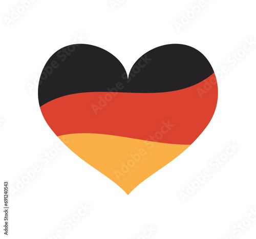 Free Download germany flag in heart - GFXLoad