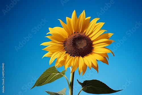 A Sunflower on a Blue Sky Background