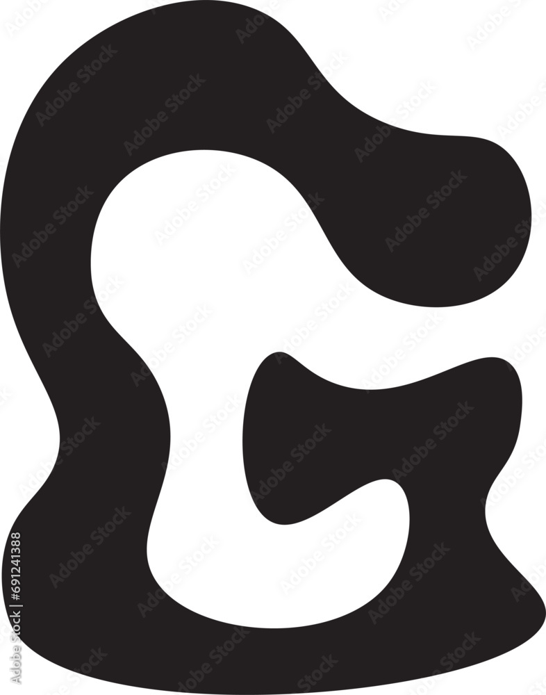 Melted Letter G Vector Icon Illustration Melted Letter G Vector Icon Illustration