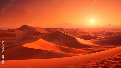 Desert Warmth Dunes in Sunset Colors