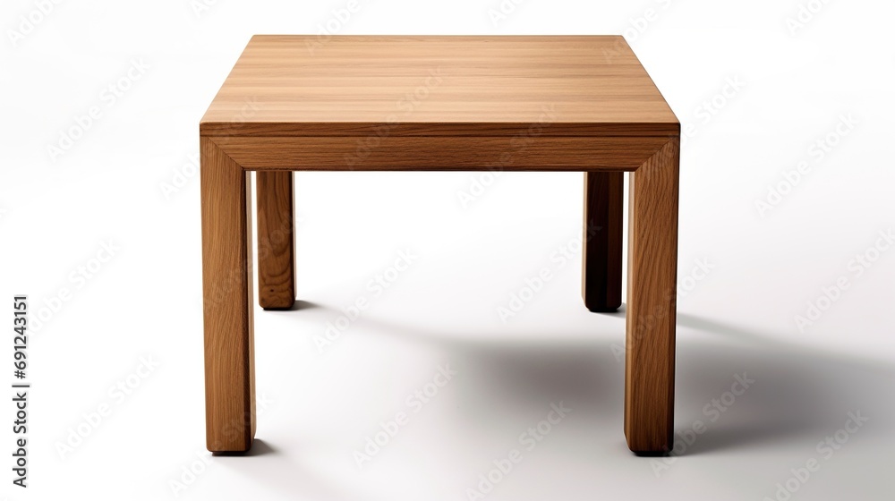 Wooden table on white background Wooden table on white background
