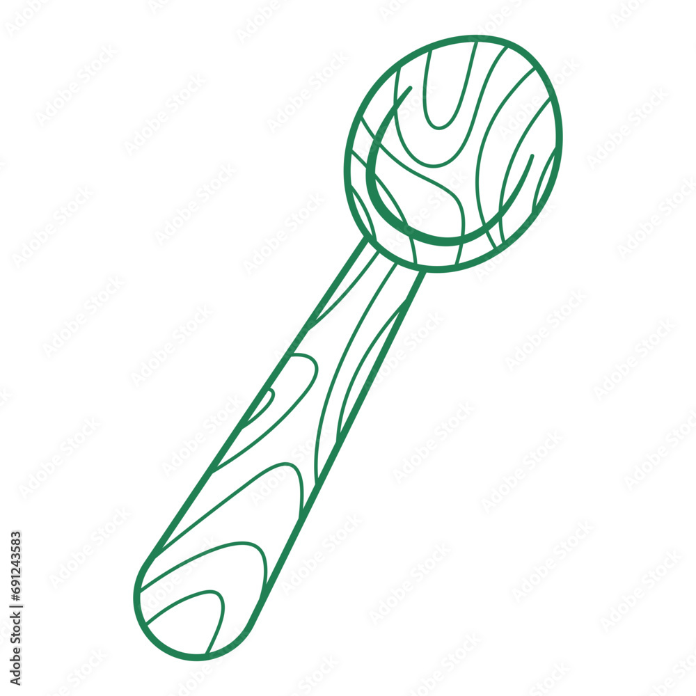 Wooden spoon line art. Vector illustration with sustainability theme and line art vector style. Editable vector element. Wooden spoon line art. Vector illustration with sustainability theme and line art vector style. Editable vector element.