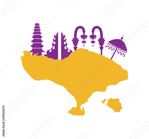 bali map and monuments