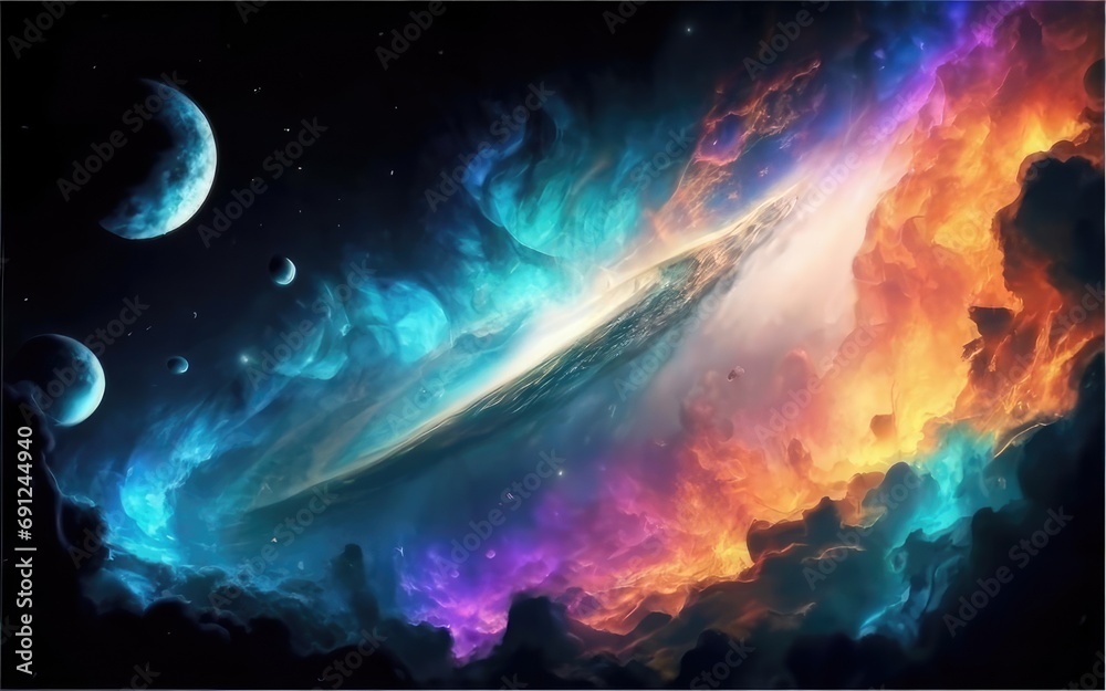 Obraz premium sky galaxy nebula wallpaper background