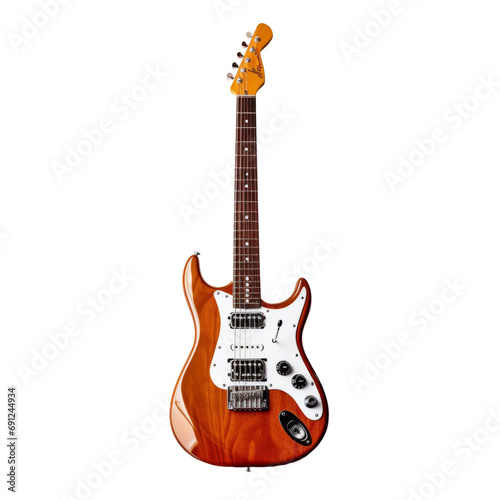 electric guitar isolated on white photo