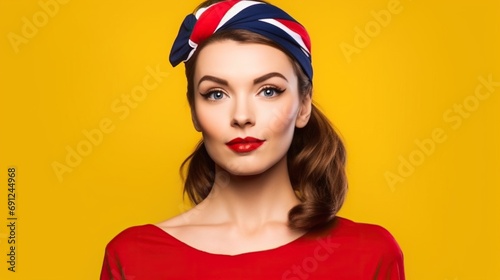Portrait of a beautiful woman with headband 