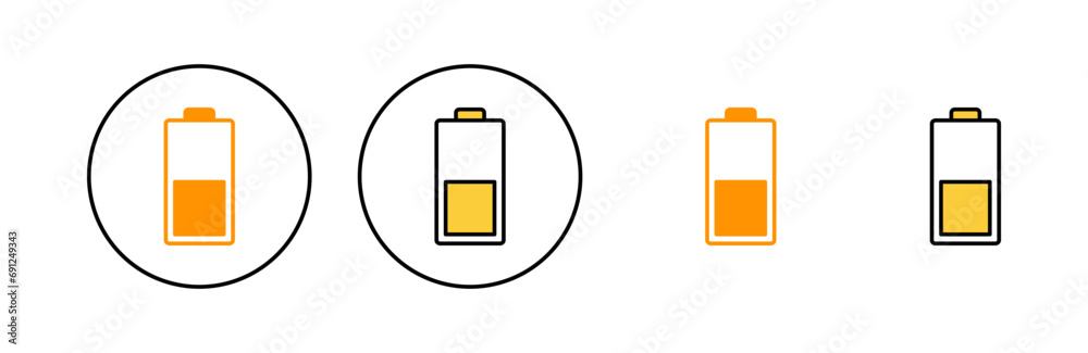 Battery icon set for web and mobile app. battery charging sign and symbol. battery charge level Battery icon set for web and mobile app. battery charging sign and symbol. battery charge level