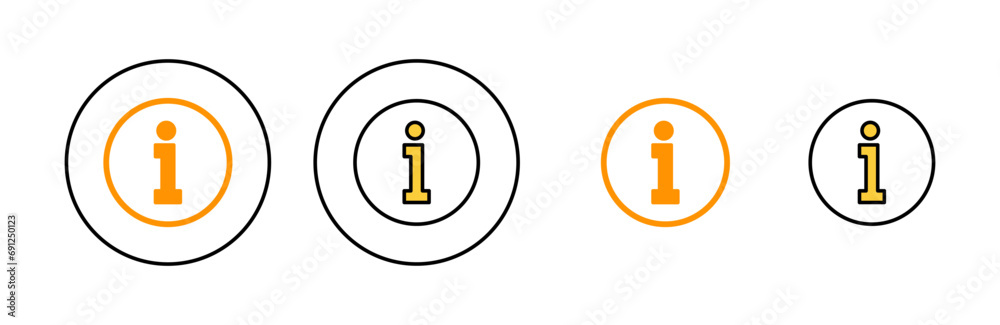 Information sign icon set for web and mobile app. about us sign and symbol. question mark icon Information sign icon set for web and mobile app. about us sign and symbol. question mark icon