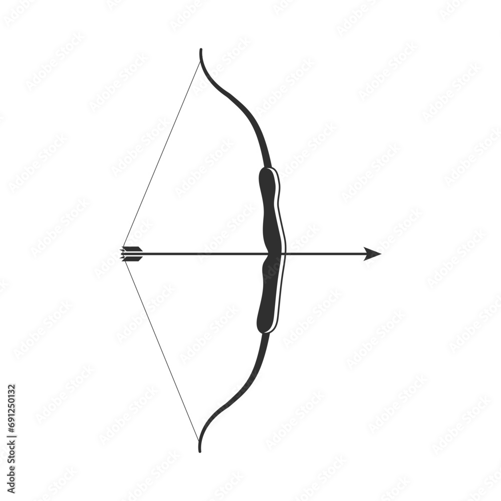 Archery Vector Illustration, Archery Target Vector Set, Arrow Vector