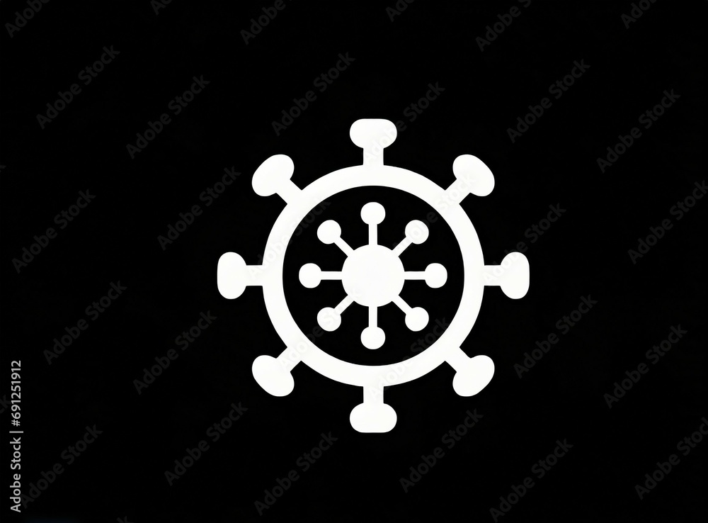 Fototapeta premium Virus icon background