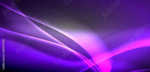 Neon-lit waves surge across background, mesmerizing dance of luminescence and motion. Dynamic backdrop captures essence of energy and modern aesthetics