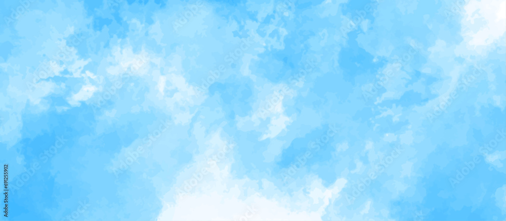 abstract blue watercolor background with colors . watercolor scraped grungy background . This watercolor design with watercolor texture on white background .Background with clouds on blue sky.