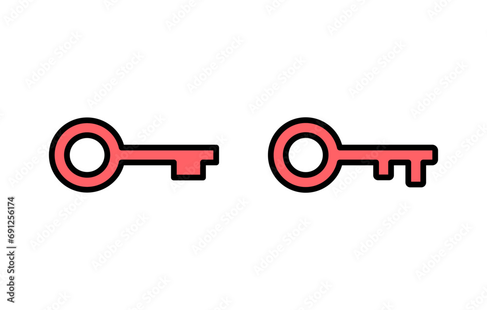 Key icon set illustration. Key sign and symbol. Key icon set illustration. Key sign and symbol.