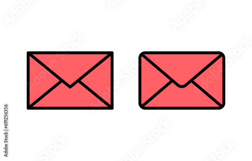 Mail icon set illustration. email sign and symbol. E-mail icon. Envelope icon