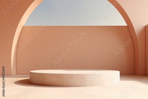 Podium architectural background minimalistic