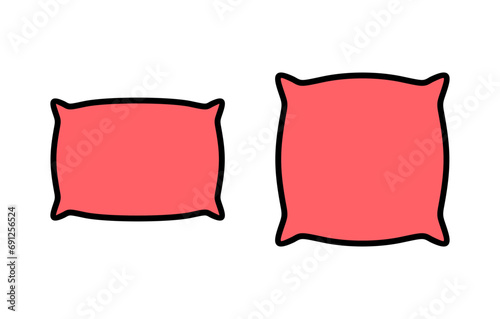 Pillow icon set illustration. Pillow sign and symbol. Comfortable fluffy pillow