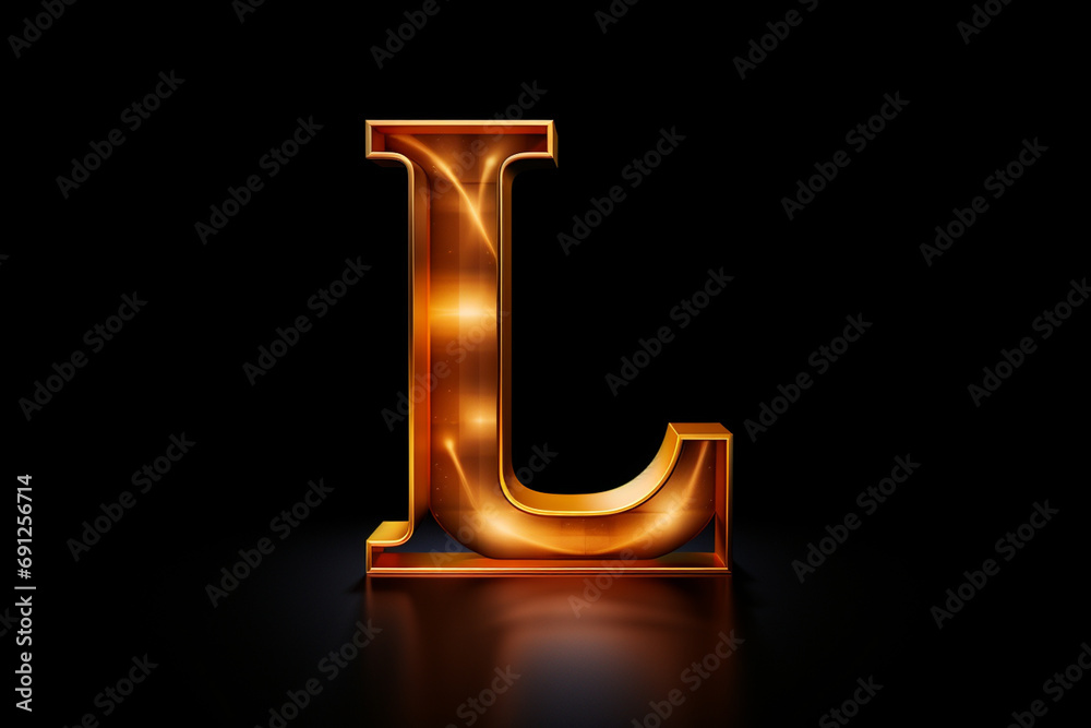 3D render of Letter L 3D render of Letter L