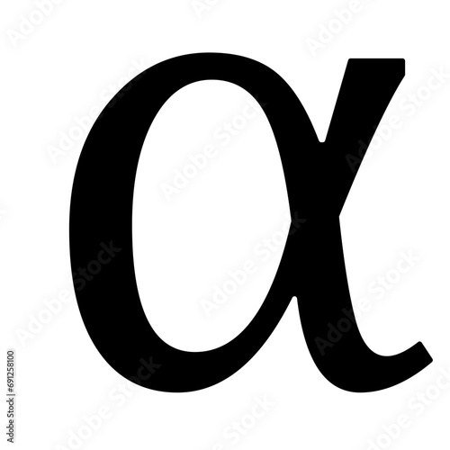 Alpha Math Sign, Mathematic Sign and Symbol