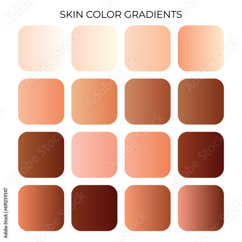 SET OF SKIN GRADIENT COLOR PALETTE