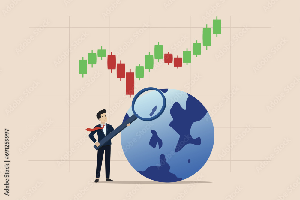 Technical analysis to analyze the movement of world stock market data or crypto currency, buy and sell indicator chart concept, businessman trader analyzing world stock market candlestick charts. Technical analysis to analyze the movement of world stock market data or crypto currency, buy and sell indicator chart concept, businessman trader analyzing world stock market candlestick charts.
