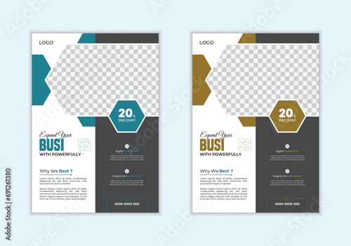 Fotografie Modern corporative flyer template