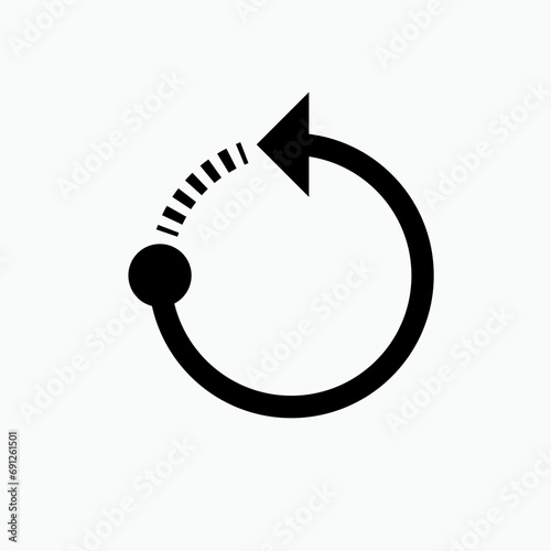 Back Arrow Icon.  Recondition Symbol. 
