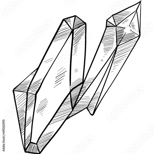 crystal gem handdrawn illustration