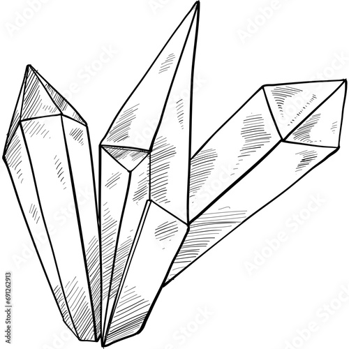 crystal gem handdrawn illustration
