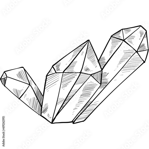 crystal gem handdrawn illustration