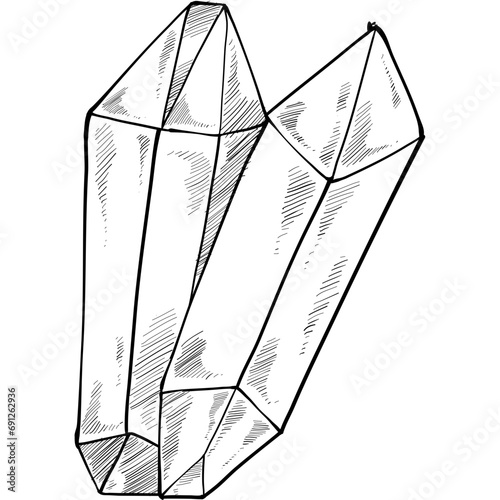 crystal gem handdrawn illustration
