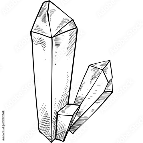crystal gem handdrawn illustration
