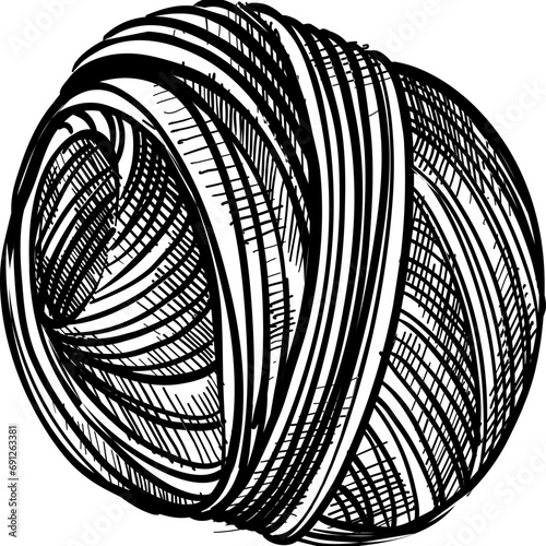 sewing thread handdrawn illustration