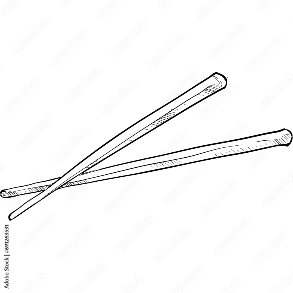 chopstick handdrawn illustration chopstick handdrawn illustration