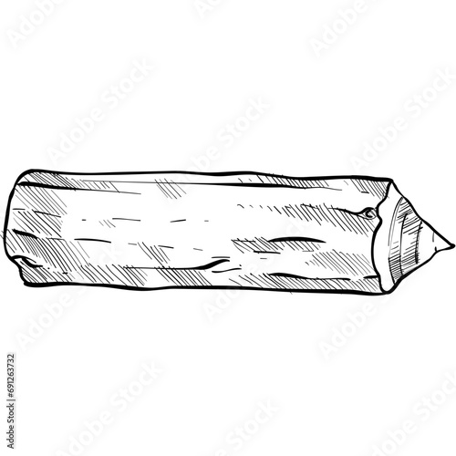 wood handdrawn illustration